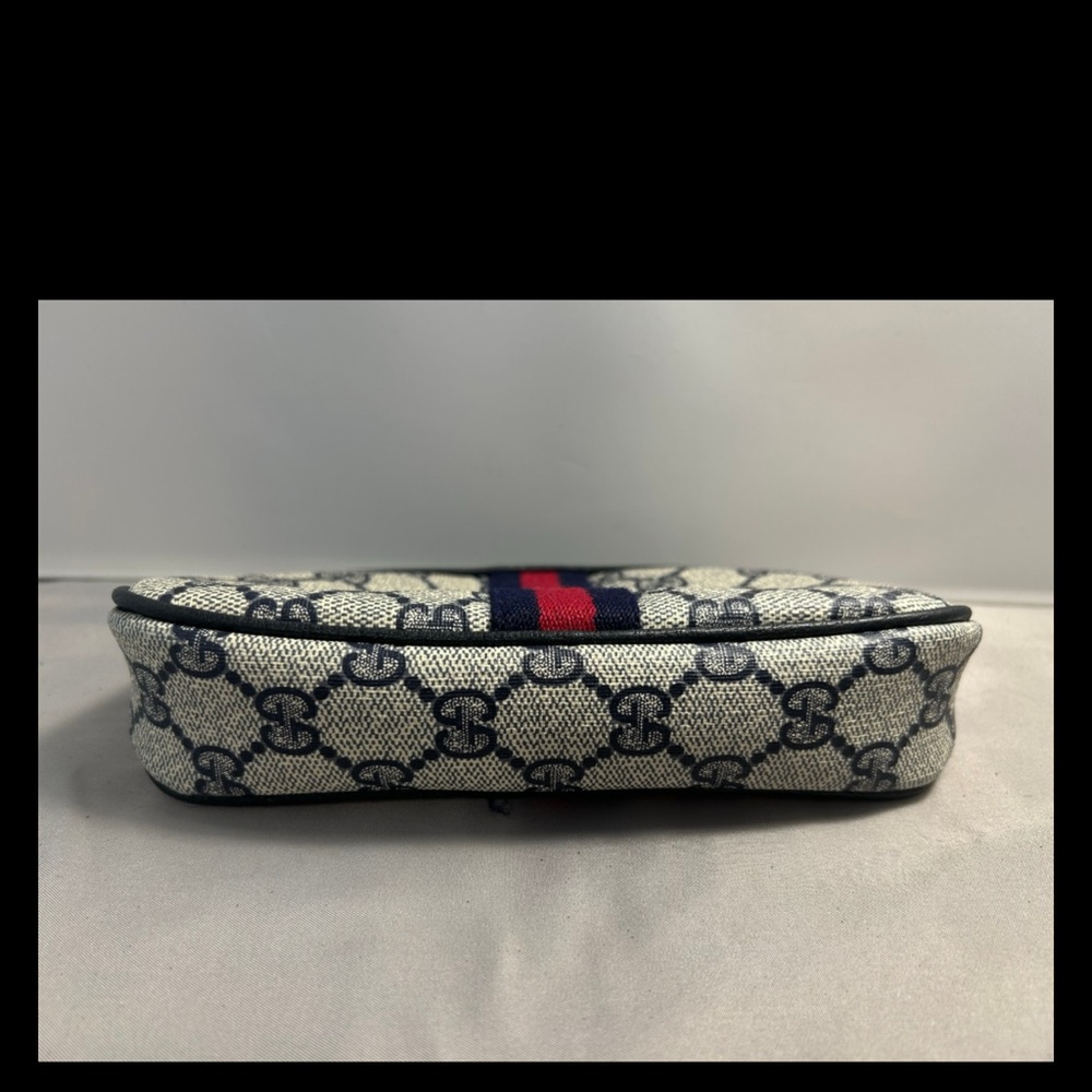 Gucci Monogram Pouch with Red and Blue Accent - Picture 2 of 7